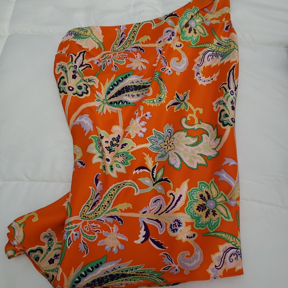 ETCETERA One shoulder 100% silk tunic